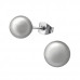 Synthetic Pearl 8mm High Polish Surgical Steel Ear Studs