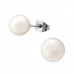 Synthetic Pearl 8mm High Polish Surgical Steel Ear Studs