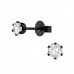 Round 4mm Stainless Steel Ear Studs with Cubic Zirconia