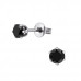 High Polish Surgical Steel Round 4mm Ear Studs with Cubic Zirconia