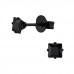 Square 4mm Stainless Steel Ear Studs with Cubic Zirconia