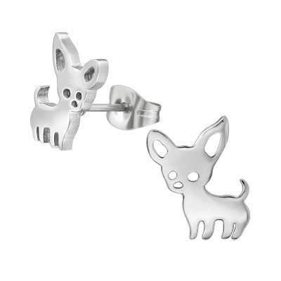 High Polish Surgical Steel Deer Ear Studs