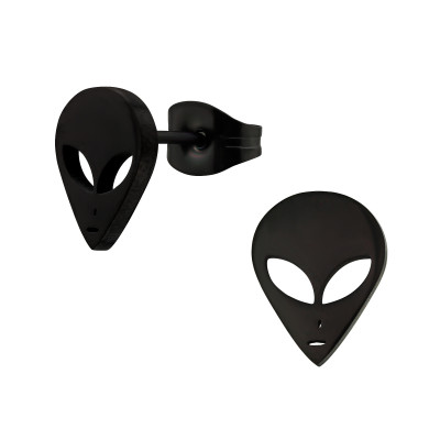 Black Surgical Steel Alien Ear Studs