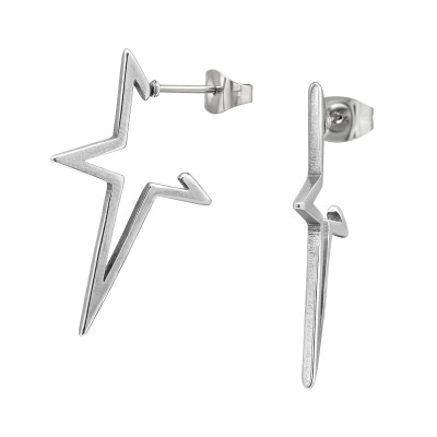 High Polish Surgical Steel Star Ear Studs