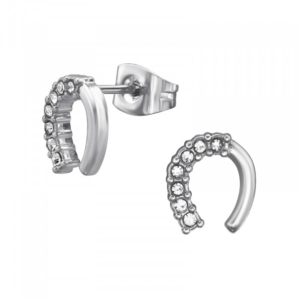 ◆STONEHENgE◆ 14K cubic piercing SA24D31U single SAG-24D31U Circle of Ocean Sea White/Rose Micro Setting 925 Sterling