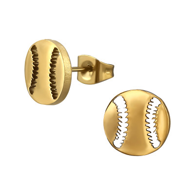 Baseball Ball Stainless Steel Ear Studs