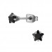 4mm Star Stainless Steel Ear Studs with Cubic Zirconia