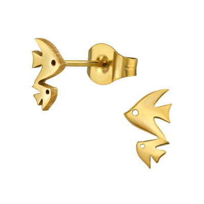 Fish Stainless Steel Ear Studs