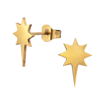 Starburst Stainless Steel Ear Studs