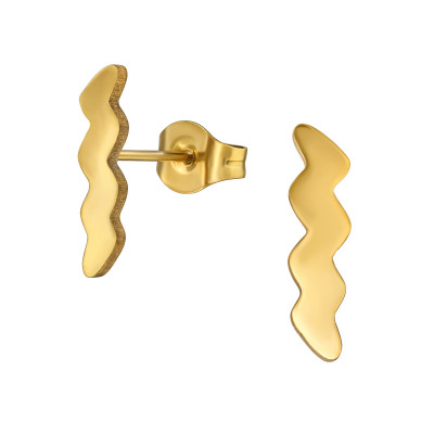 Wave Stainless Steel Ear Studs