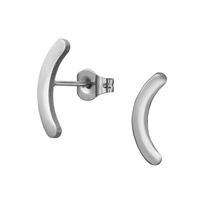 Curve Stainless Steel Ear Studs