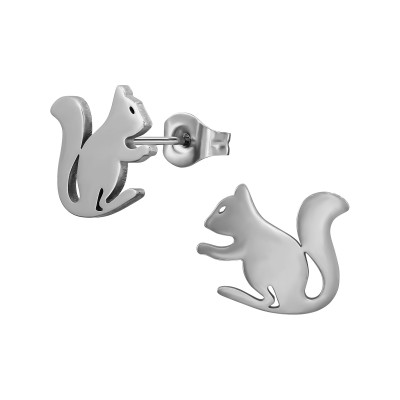 Squirrel Stainless Steel Ear Studs