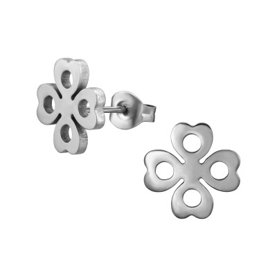 Clover Stainless Steel Ear Studs