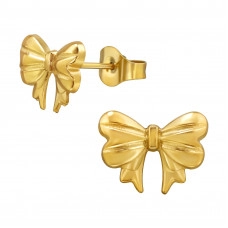 Bow Stainless Steel Ear Studs