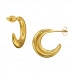 Half Hoop Stainless Steel Ear Studs