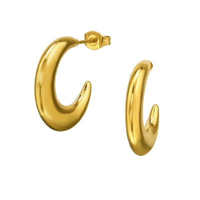 Half Hoop Stainless Steel Ear Studs
