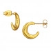 Half Hoop Stainless Steel Ear Studs