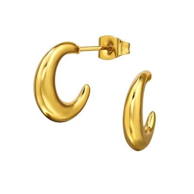 Half Hoop Stainless Steel Ear Studs