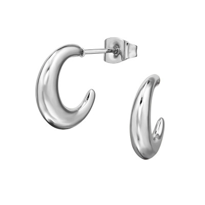 Half Hoop Stainless Steel Ear Studs