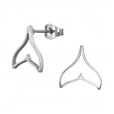 Whale Tail Stainless Steel Ear Studs