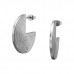29mm Three Quarter Circle with Ribbing Stainless Steel Ear Studs
