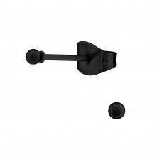 Black Surgical Steel Ball 2mm Ear Studs
