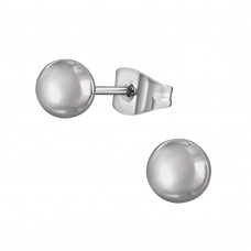 High Polish Surgical Steel Ball 4mm Ear Studs
