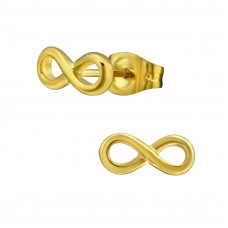 Gold Surgical Steel Infinity Ear Studs