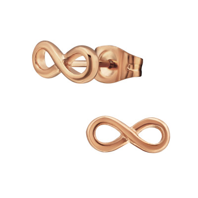 Rose Gold Surgical Steel Infinity Ear Studs