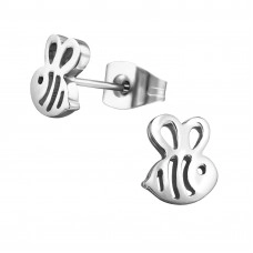 High Polish Surgical Steel Bee Ear Studs