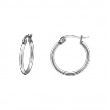 High Polish Surgical Steel 15mm Hoops