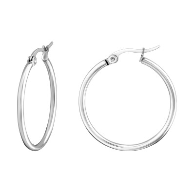 High Polish Surgical Steel 30mm Hoops