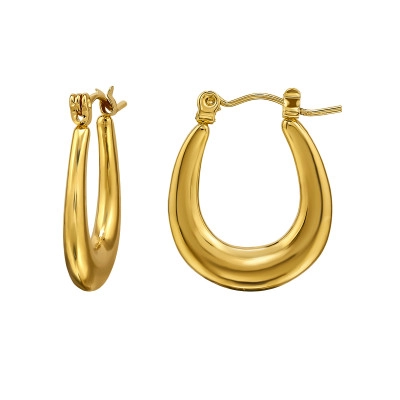 22mm Stainless Steel Hoops with French Lock