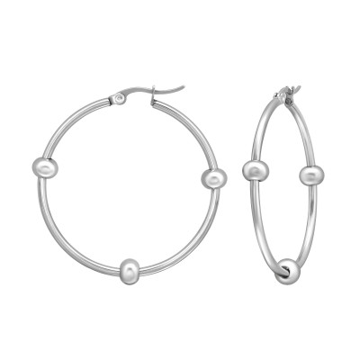 High Polish Surgical Steel 40mm Hoops