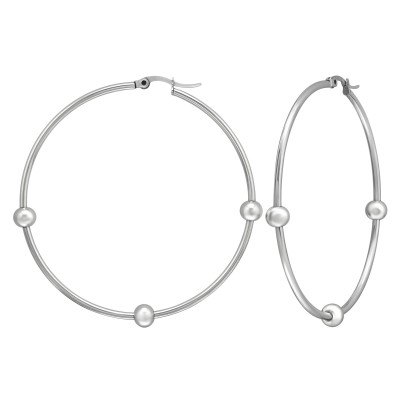 High Polish Surgical Steel 60mm Hoops