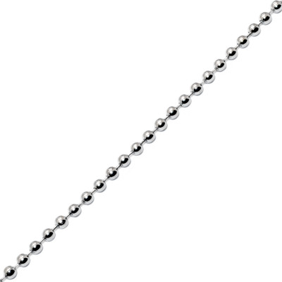 High Polish Surgical Steel Bead Ball Chain Necklace