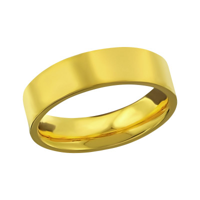 Gold Surgical Steel Band Ring