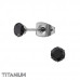 Titanium 4mm Round Ear Studs with Cubic Zirconia
