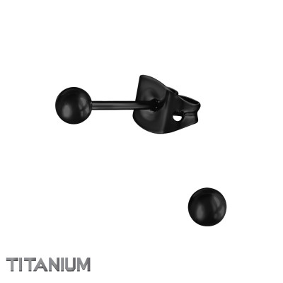 3mm Ball Titanium Ear Studs