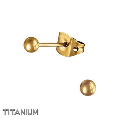 3mm Ball Titanium Ear Studs