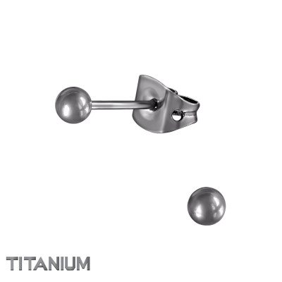 Titanium 3mm Ball Ear Studs