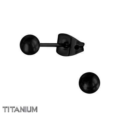 4mm Ball Titanium Ear Studs