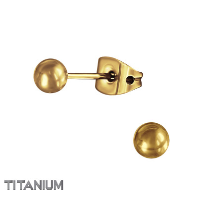 4mm Ball Titanium Ear Studs