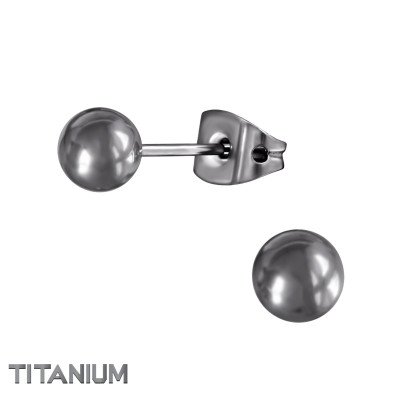 Titanium 5mm Ball Ear Studs