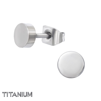 Titanium Round Ear Studs