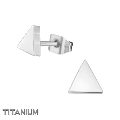 Titanium Triangle Ear Studs