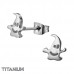 7.5mm Ghost Titanium Ear Studs