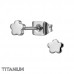 3.6mm Clover Titanium Ear Studs