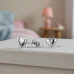 6mm Puffed Heart Titanium Ear Studs