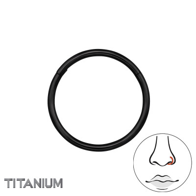 Hoop 12mm Titanium Nose Jewelry